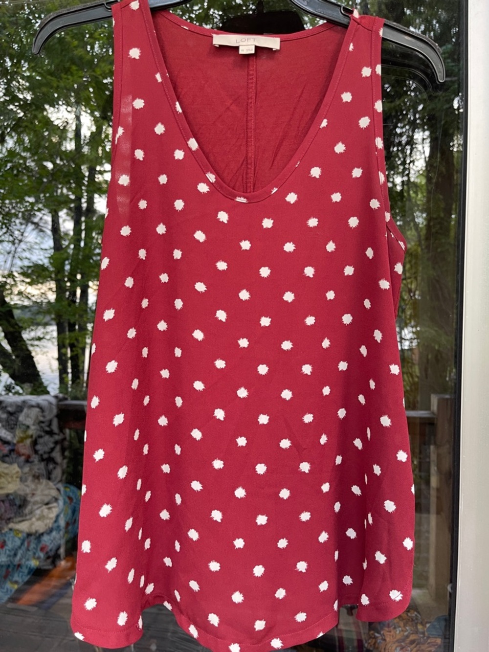 LOFT Deep Berry Sleeveless Top